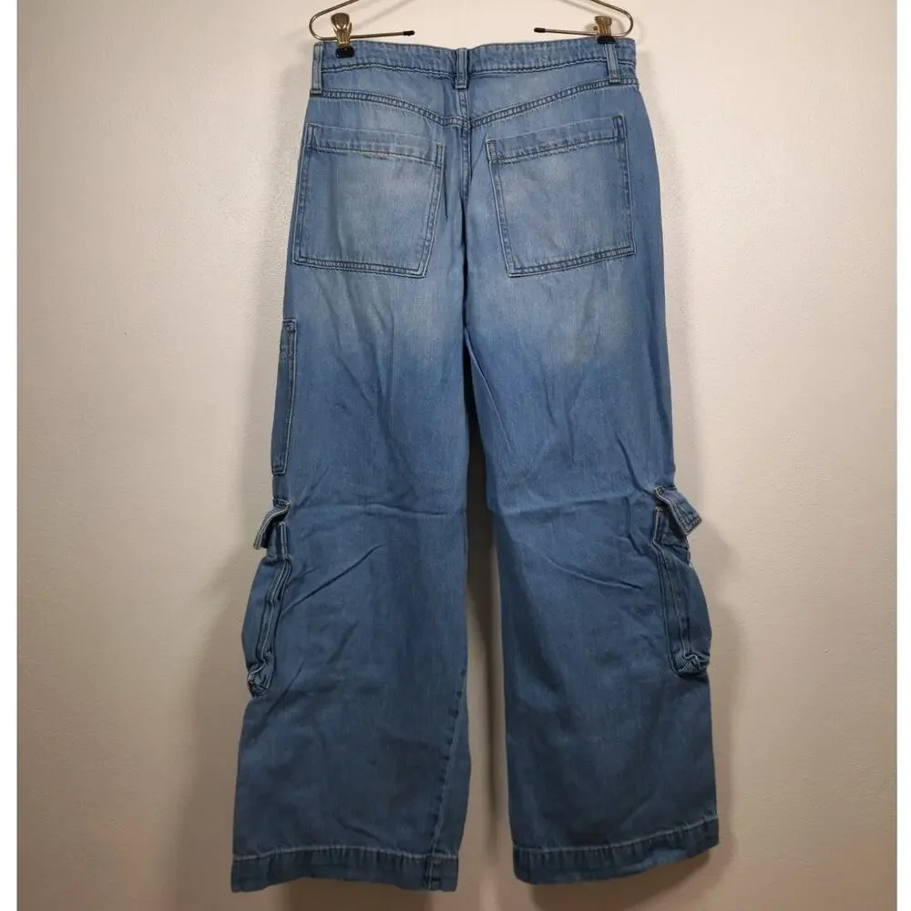 Wild Fable Size 6R Mid Rise Baggy Cargo Pants Bottoms Boho Skate Grunge